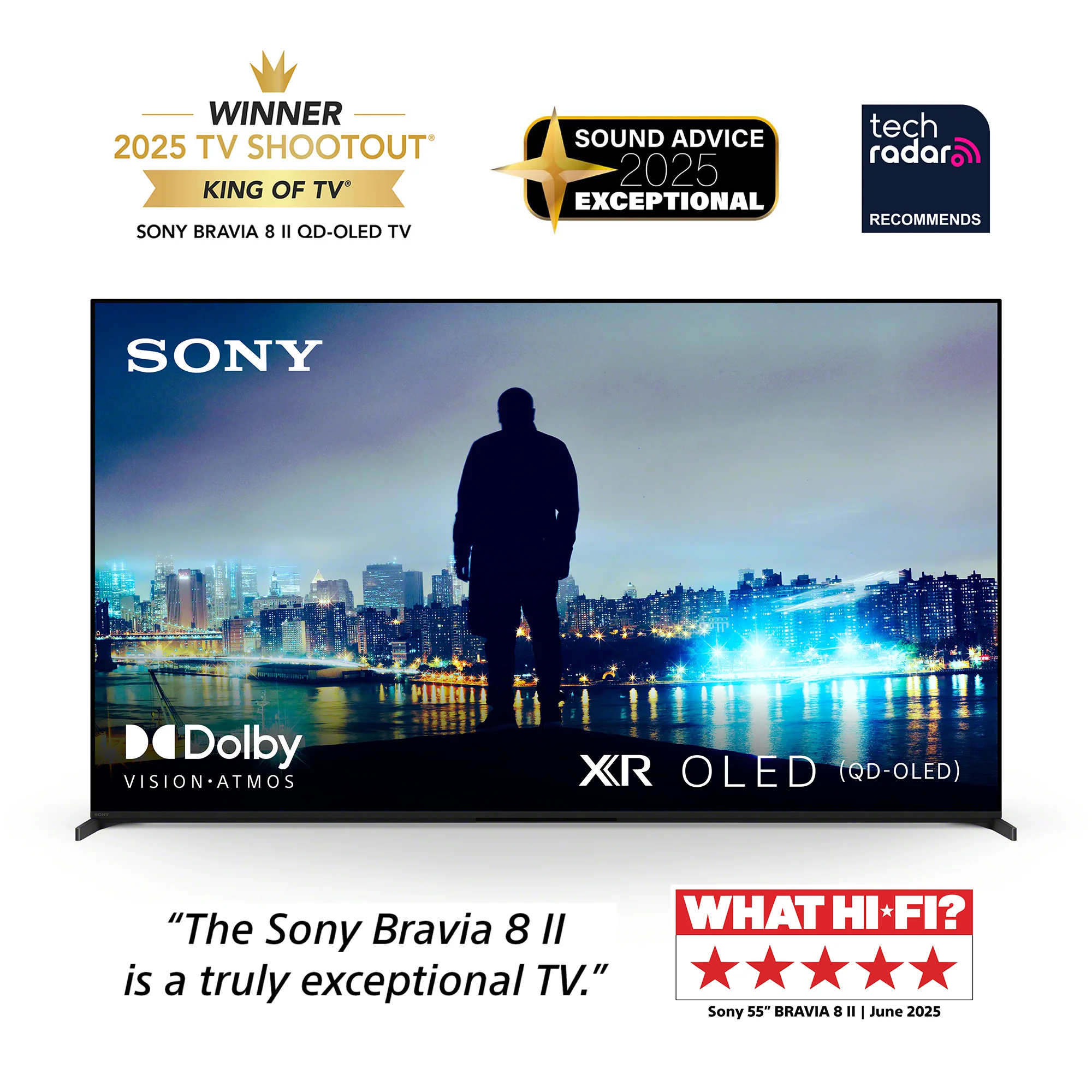 Sony | BRAVIA 8 II | 55 inch | XR Processor | QD OLED | 4K Ultra HD | High Dynamic Range (HDR) | Smart TV (Google TV) | 2025 Model - Image 2
